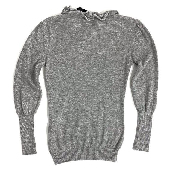 AnnaRita N Girl Size Medium Angora Blend Knit Ruffle Neck Italian Sweater Top - Picture 10 of 11